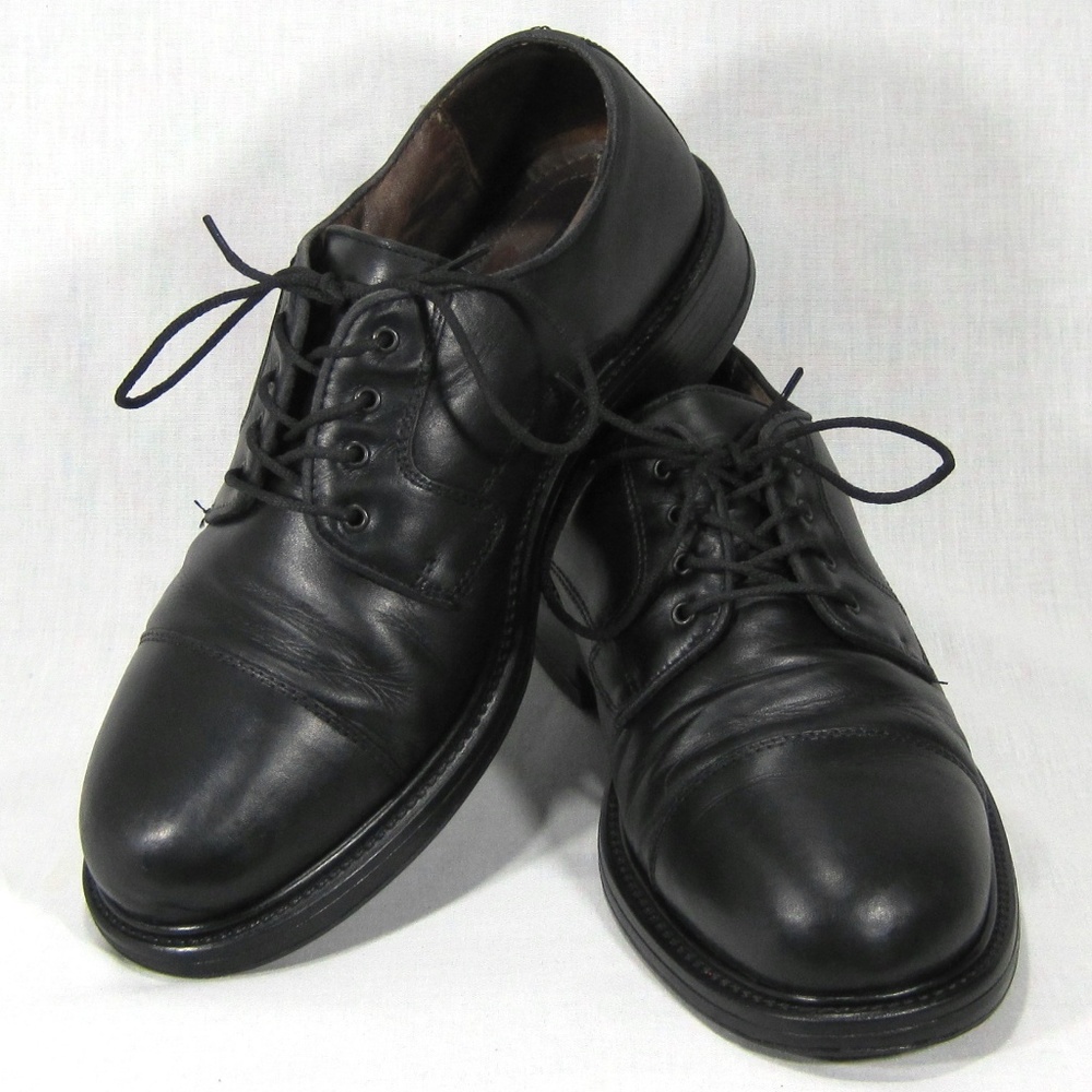 Croft & Barrow Black Cap-Toe Oxford Shoes Sz 8.5W